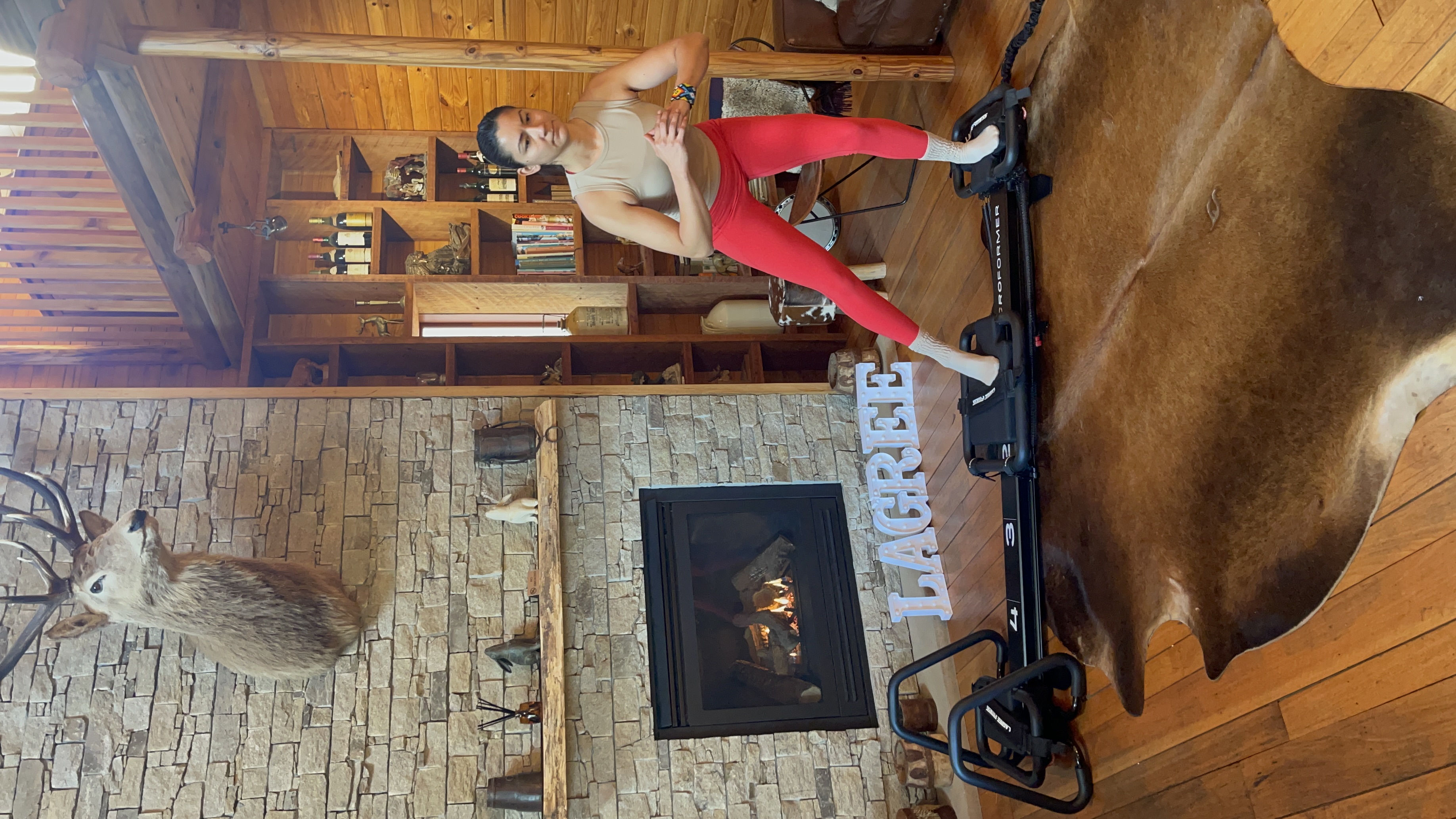 Rustic cabin interior